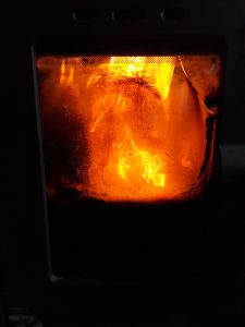 Firebox in the wood-fired range