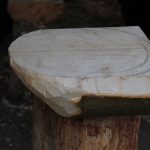 Shape the base with an axe